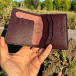 Mini Bifold Leather Wallet | Handmade Foldable Card Holder