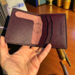 Mini Bifold Leather Wallet | Handmade Foldable Card Holder - Image 7