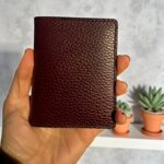 Mini Bifold Leather Wallet | Handmade Foldable Card Holder - Image 6