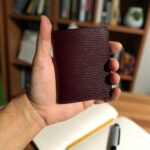 Mini Bifold Leather Wallet | Handmade Foldable Card Holder - Image 3