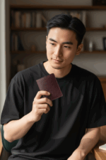 Mini Bifold Leather Wallet | Handmade Foldable Card Holder - Image 8